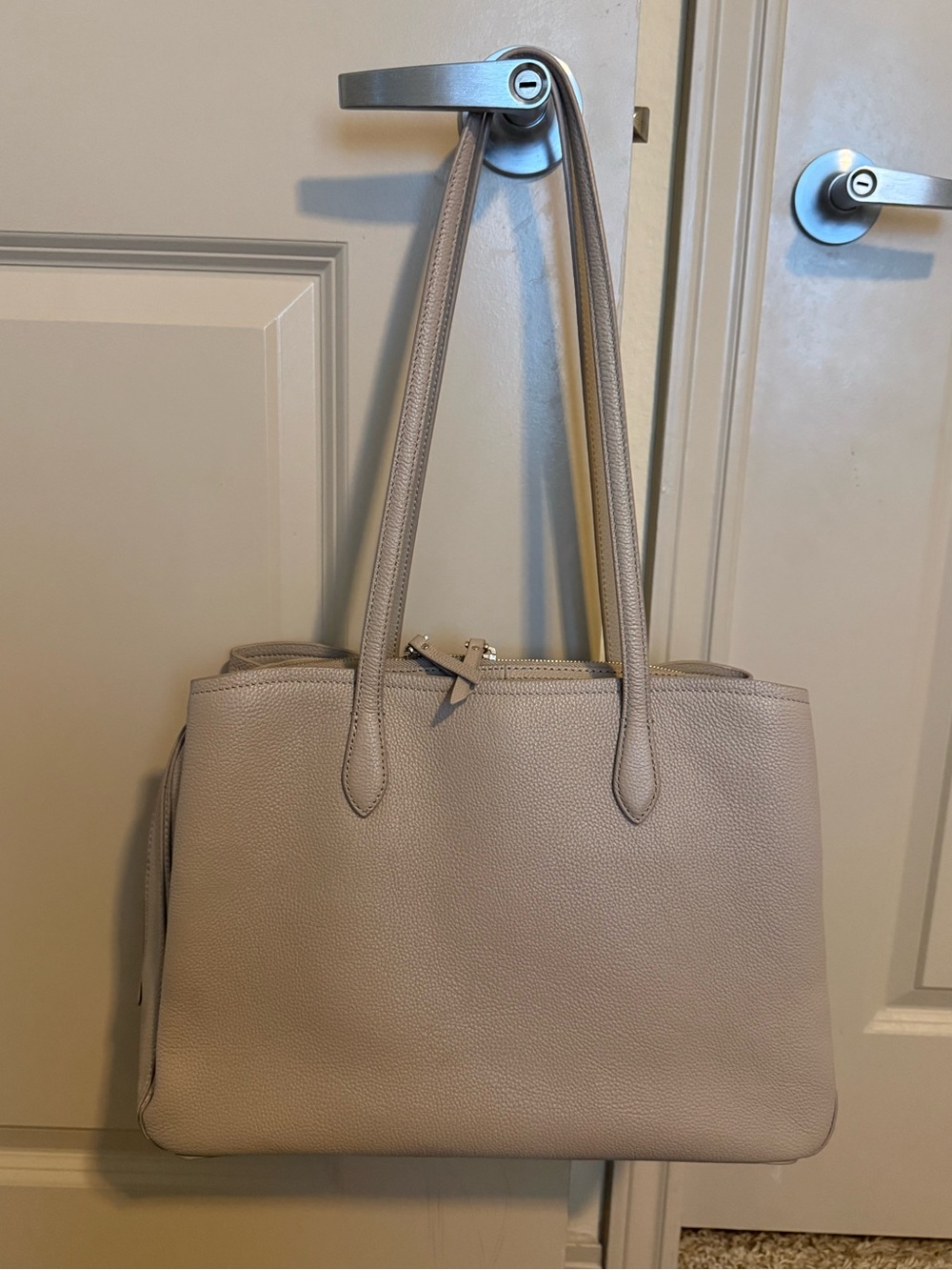Quince Italian Leather Triple Compartment work Tote size medium